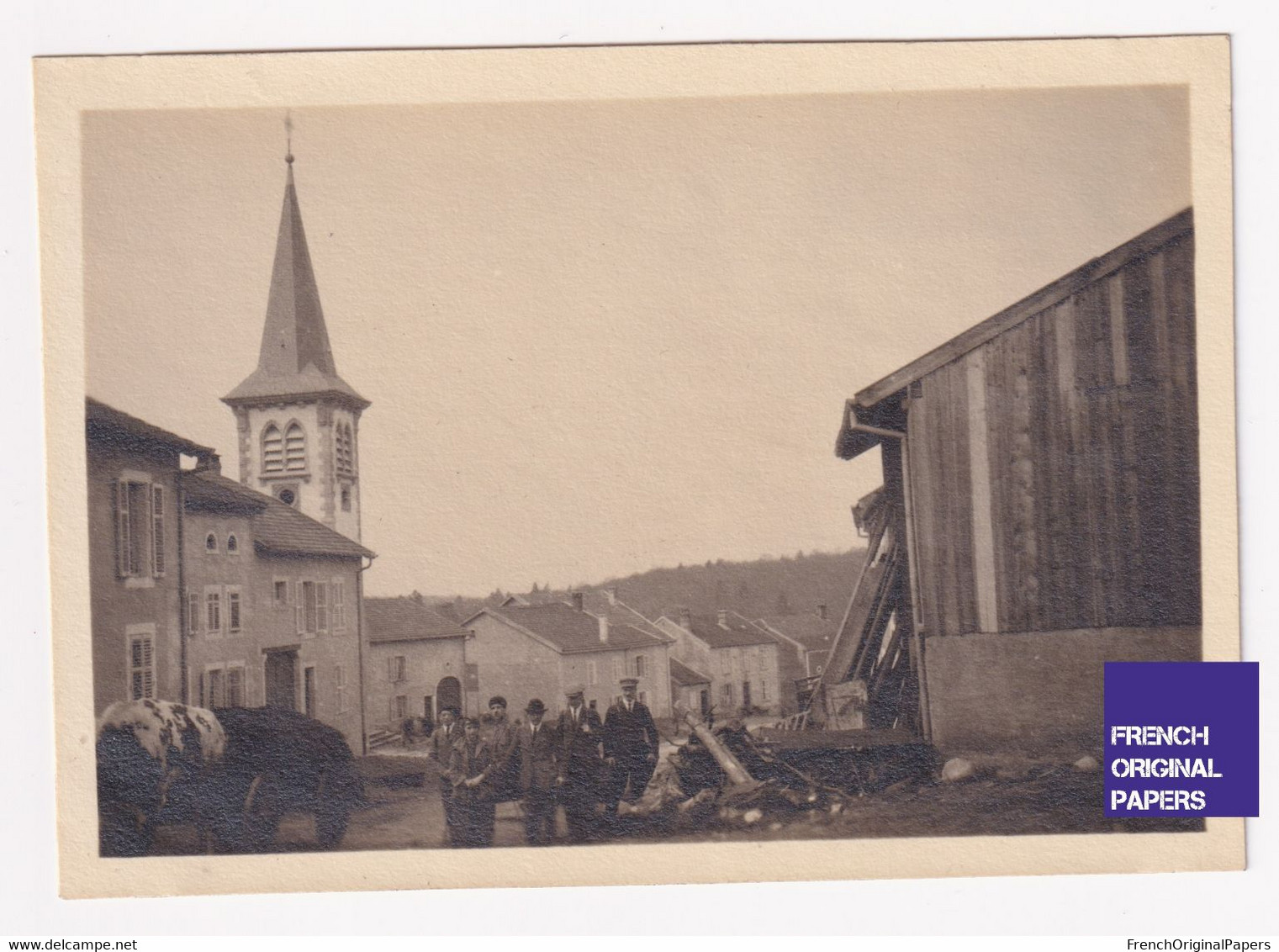 Angomont - Rare Petite Photo 1924 8x5,5cm Massif Des Vosges 54 Meurthe Et Moselle Village église A86-24 - Lugares