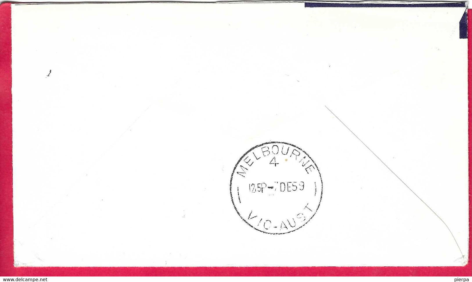 AUSTRALIA - FIRST FLIGHT TEALECTRA FROM AUCKLAND TO MELBOURNE * 7.DE.59* ON OFFICIAL ENVELOPE - Erst- U. Sonderflugbriefe