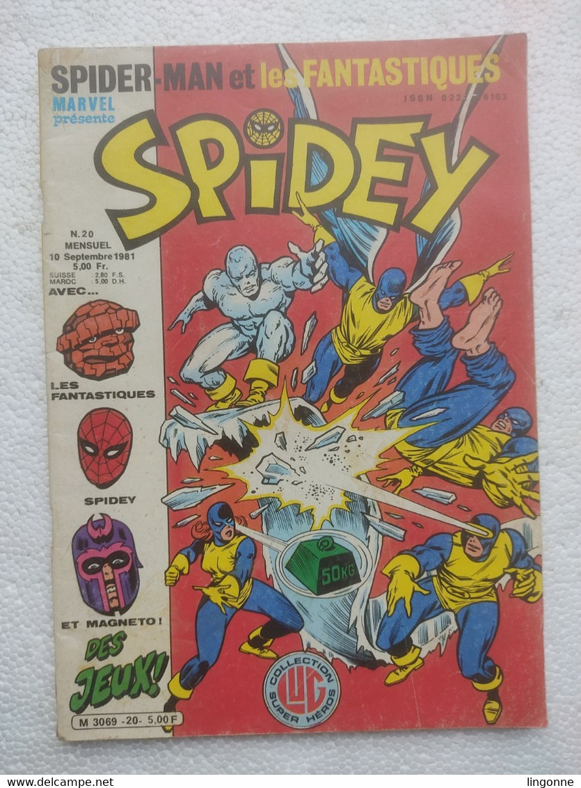 1981 SPIDEY Numéro 20, L'Araignée Et Le Fabriquant De Jouets ! LUG - Spidey