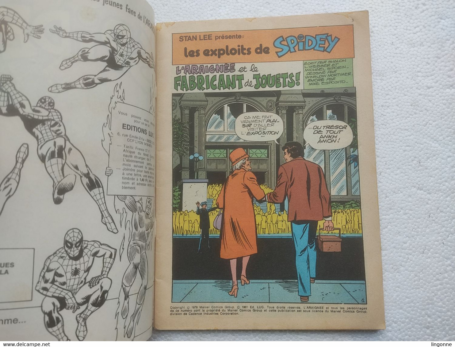 1981 SPIDEY Numéro 20, L'Araignée Et Le Fabriquant De Jouets ! LUG - Spidey