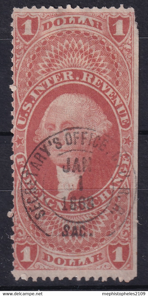 USA 1862-71 - Canceled - Sc# R68c - Revenue 1$ - Revenues