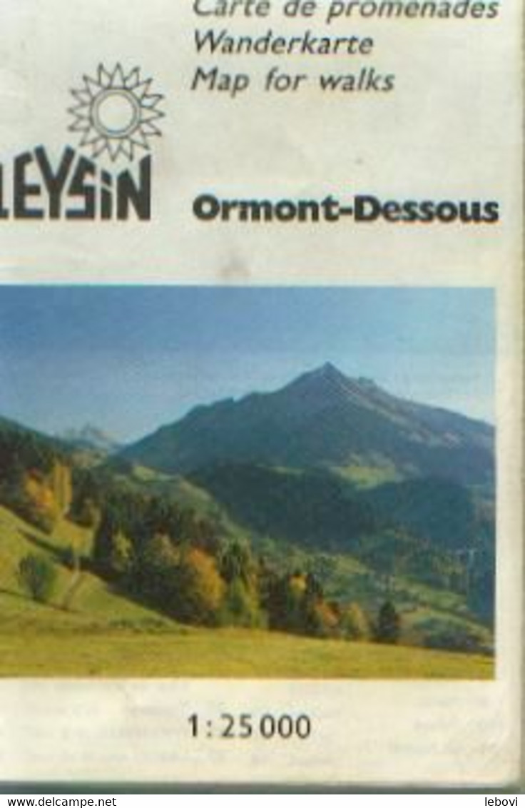 SUISSE « LEYSIN - ORMONT-DESSOUS - Carte Des Promenades (1985) - Cartes Topographiques