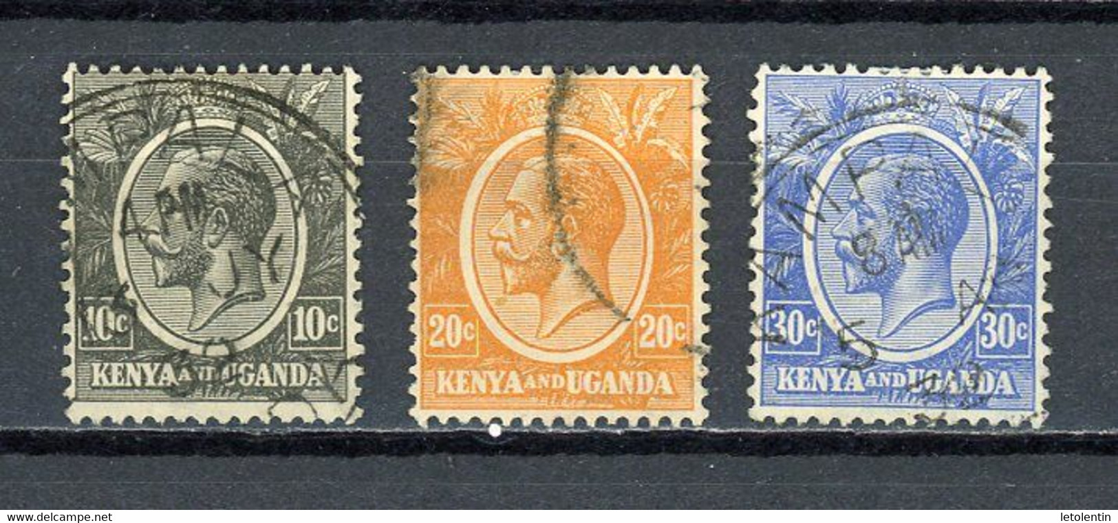 KENYA & OUGANDA (GB) - GEORGE V   - N° Yvert 3A + 6 + 7 Obli. - Kenya & Uganda