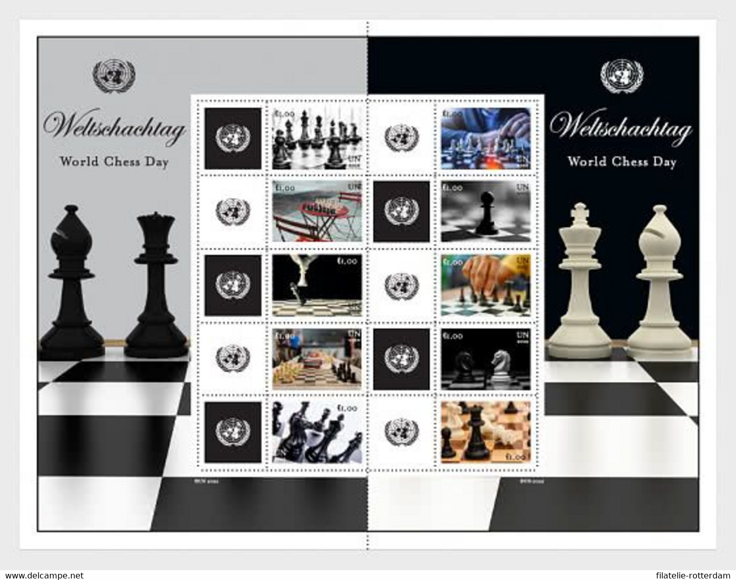 UN / VN - Postfris / MNH - Sheet World Chess Day 2022 - Unused Stamps