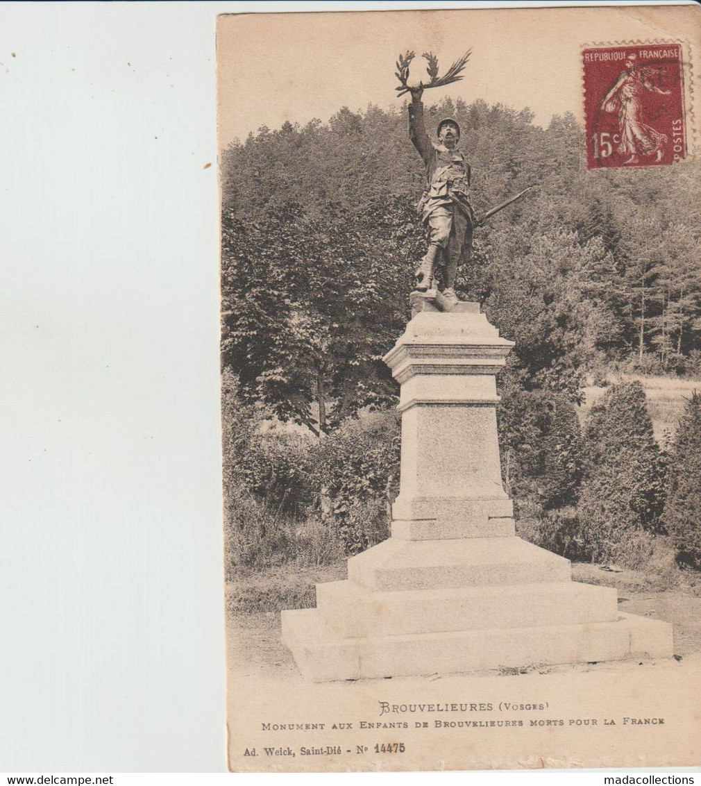 Brouvelieures (88 - Vosges) Monument Aux Morts - Brouvelieures