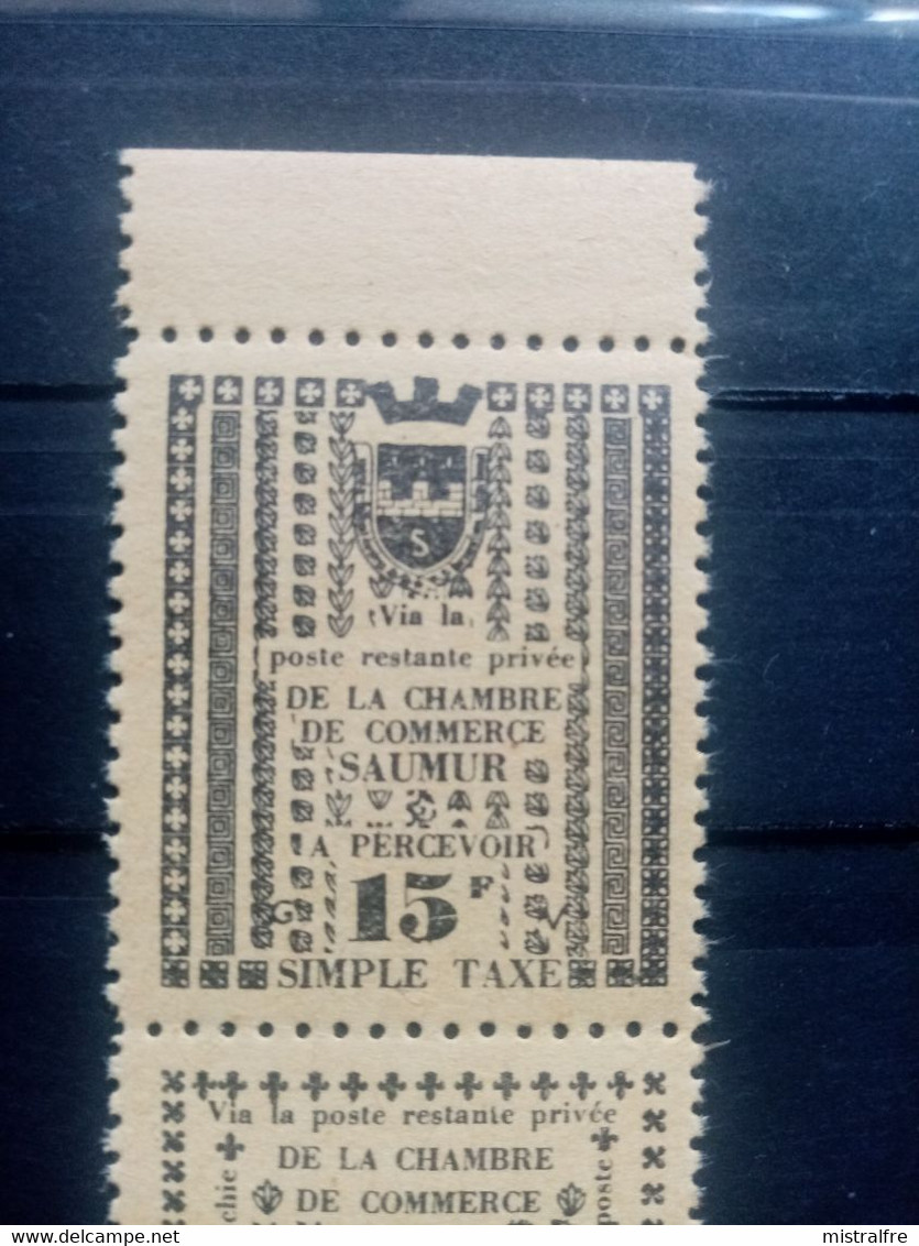 FRANCE. 1953. Timbres De Grève De SAUMUR. N° 4.5 Et 6 Se Tenant. Dentelés. Côte MAURY 2019 : 60,00 € - Stamps