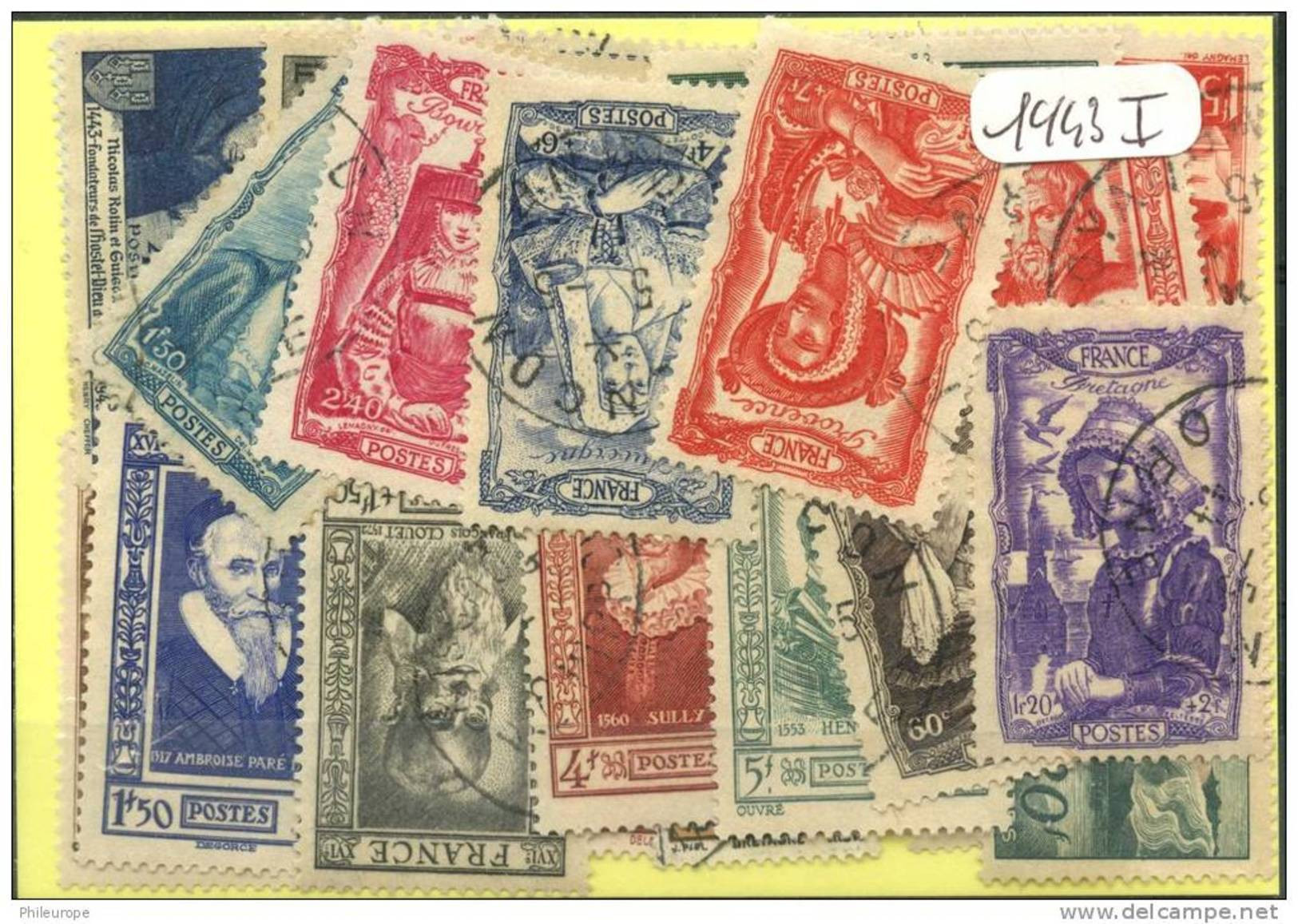 France  Années Completes (o) 1943 I (31 Timbres) - 1940-1949