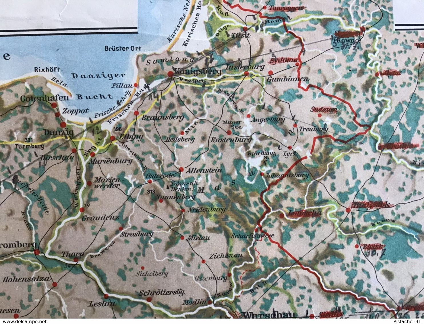 anno 1941 Deutschland Bodenformen und bodenbedeckung - Westermanns Einzelkarte nr. 514