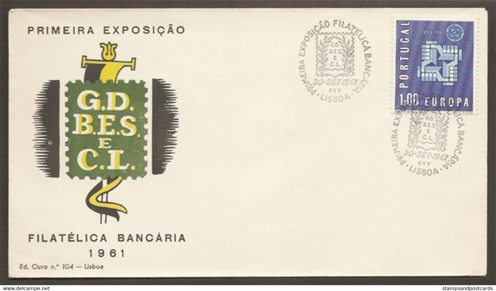 Portugal Cachet Commémoratif  Expo Philatelique Bancaire 1961 Event Postmark Stamp Expo - Flammes & Oblitérations