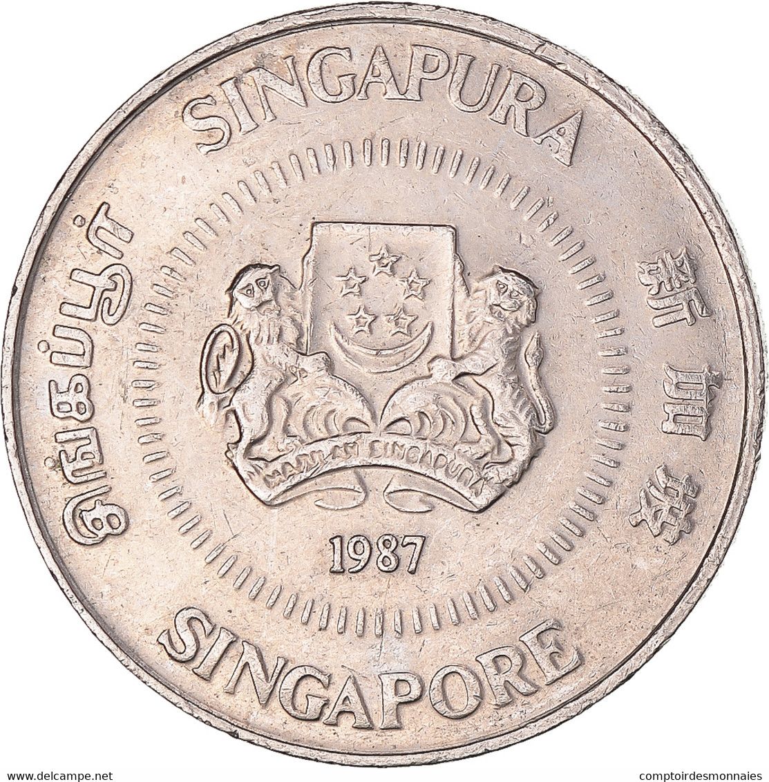Monnaie, Singapour, 50 Cents, 1987 - Singapour