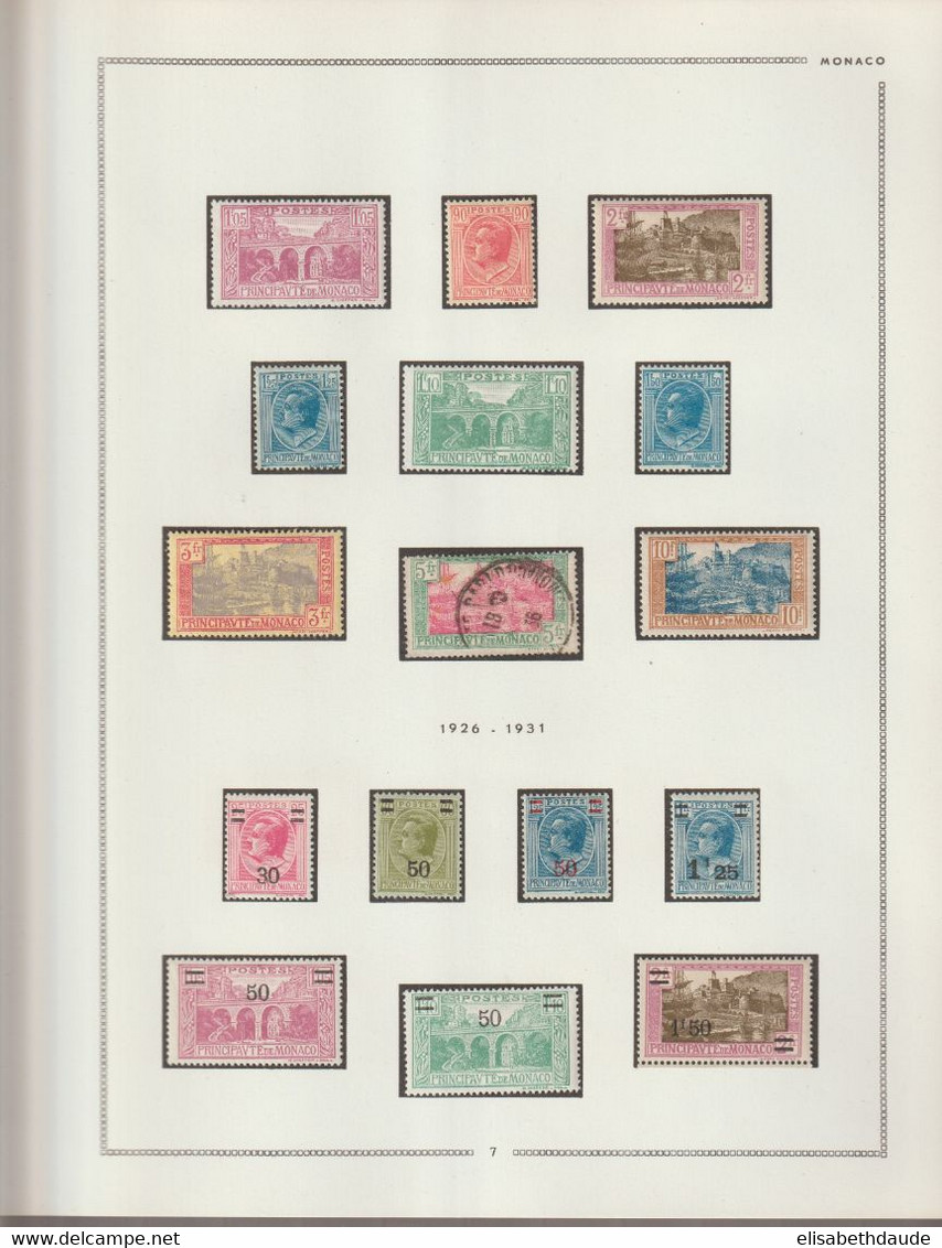 1885/1937 - MONACO - COLLECTION IMPORTANTE ! 12 FEUILLES MOC ! * / OBLITERES - MLH / Used - COTE > 2300 EUR !