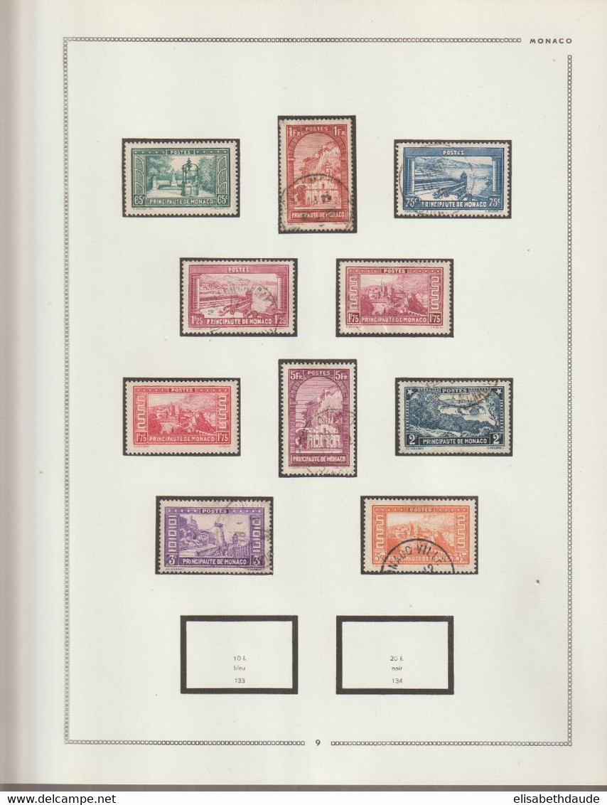 1885/1937 - MONACO - COLLECTION IMPORTANTE ! 12 FEUILLES MOC ! * / OBLITERES - MLH / Used - COTE > 2300 EUR !