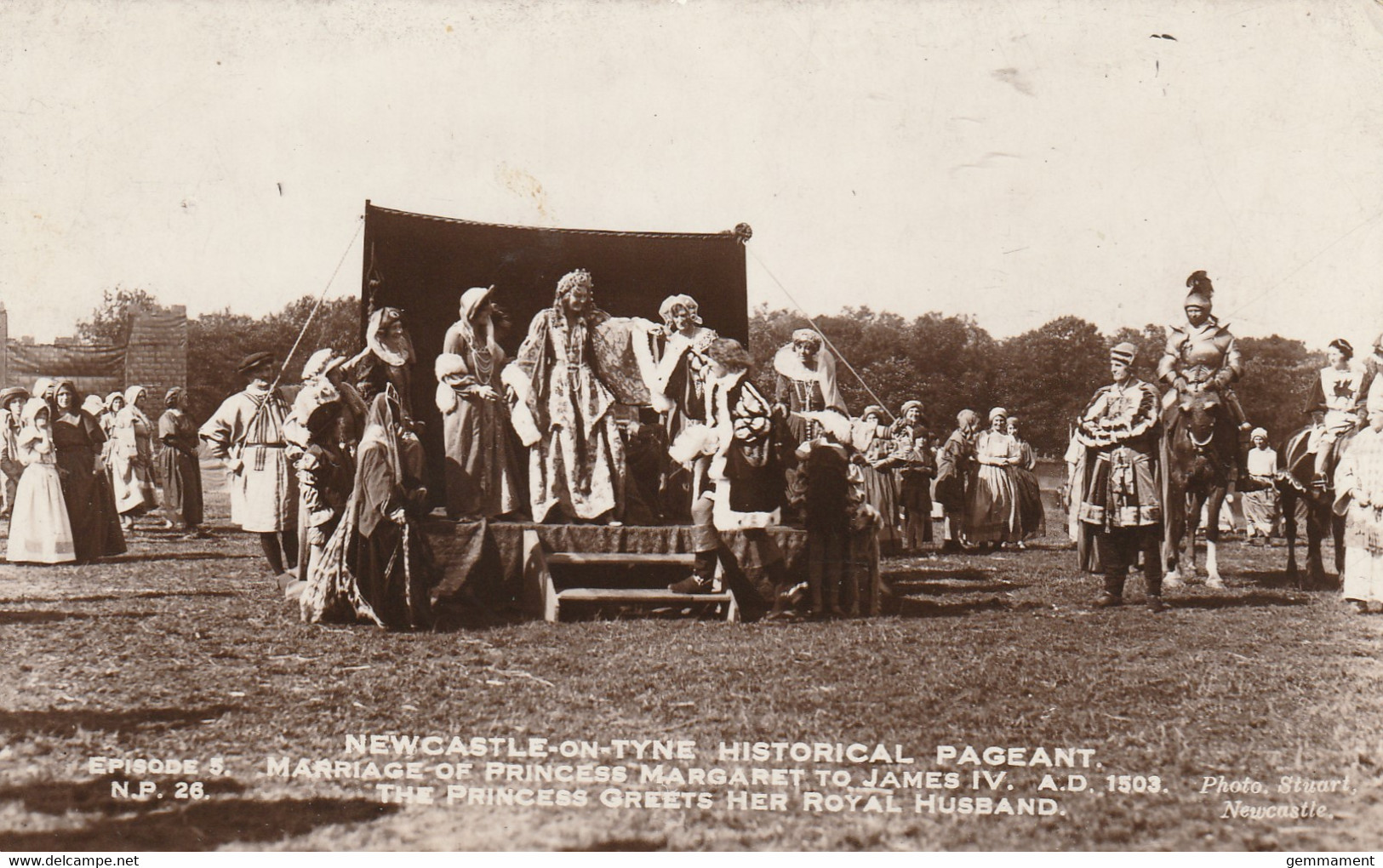 NEWCASTLE ON TYNE HISTORICAL PAGEANT -MARRIAGE OF PRINCESS MARGARET TO  JAMES 1V - Newcastle-upon-Tyne