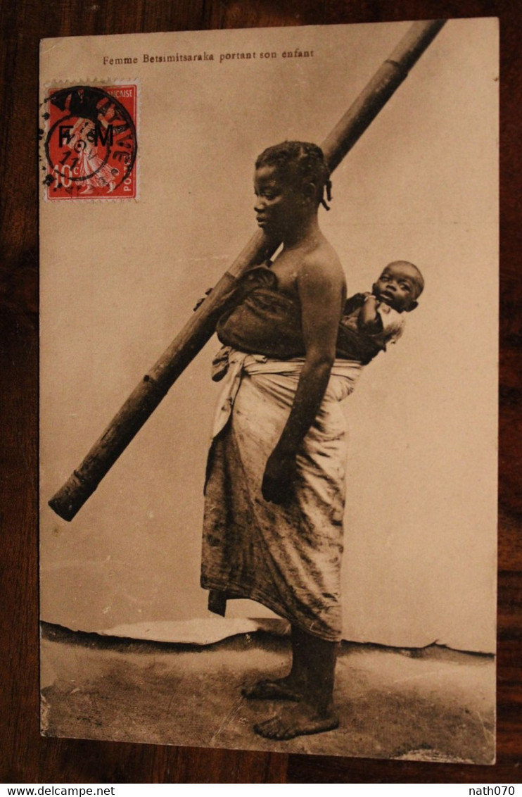 1908 Cpa Femme Betsimitsaraka Madagascar France Cover Tamatave Voyagée - Brieven En Documenten