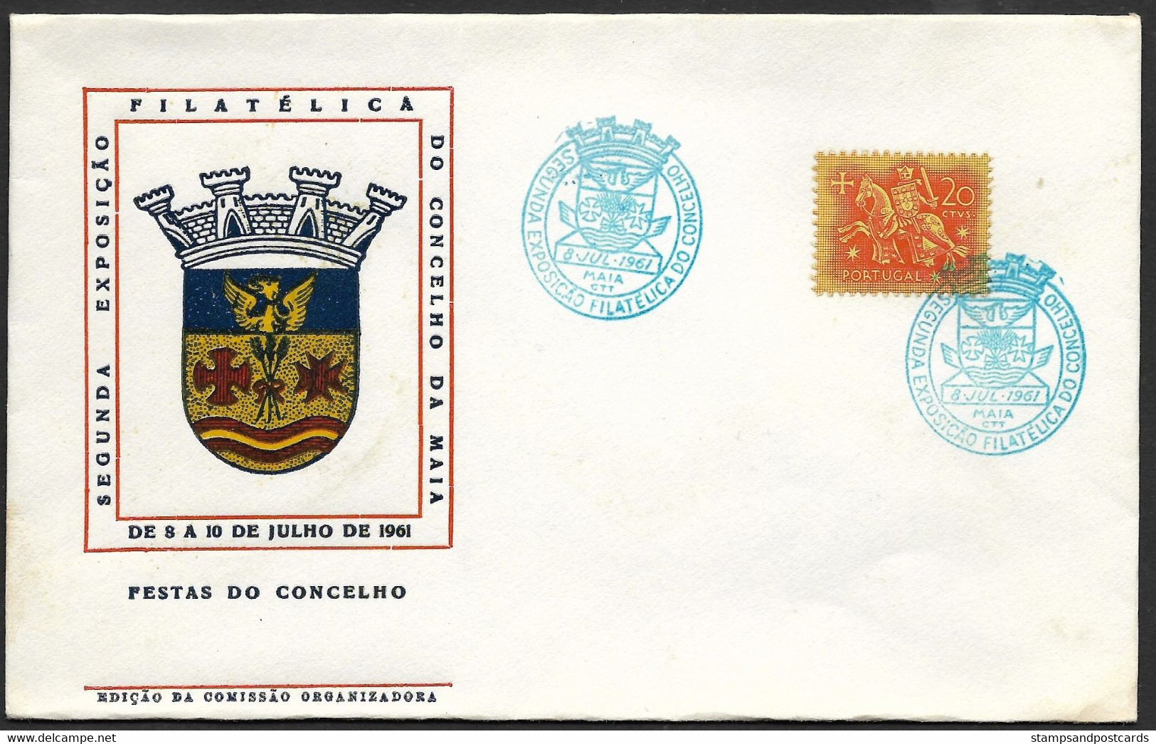 Portugal Cachet Commémoratif  Expo Philatelique Maia 1961 Event Postmark Maia Philatelic Expo - Flammes & Oblitérations