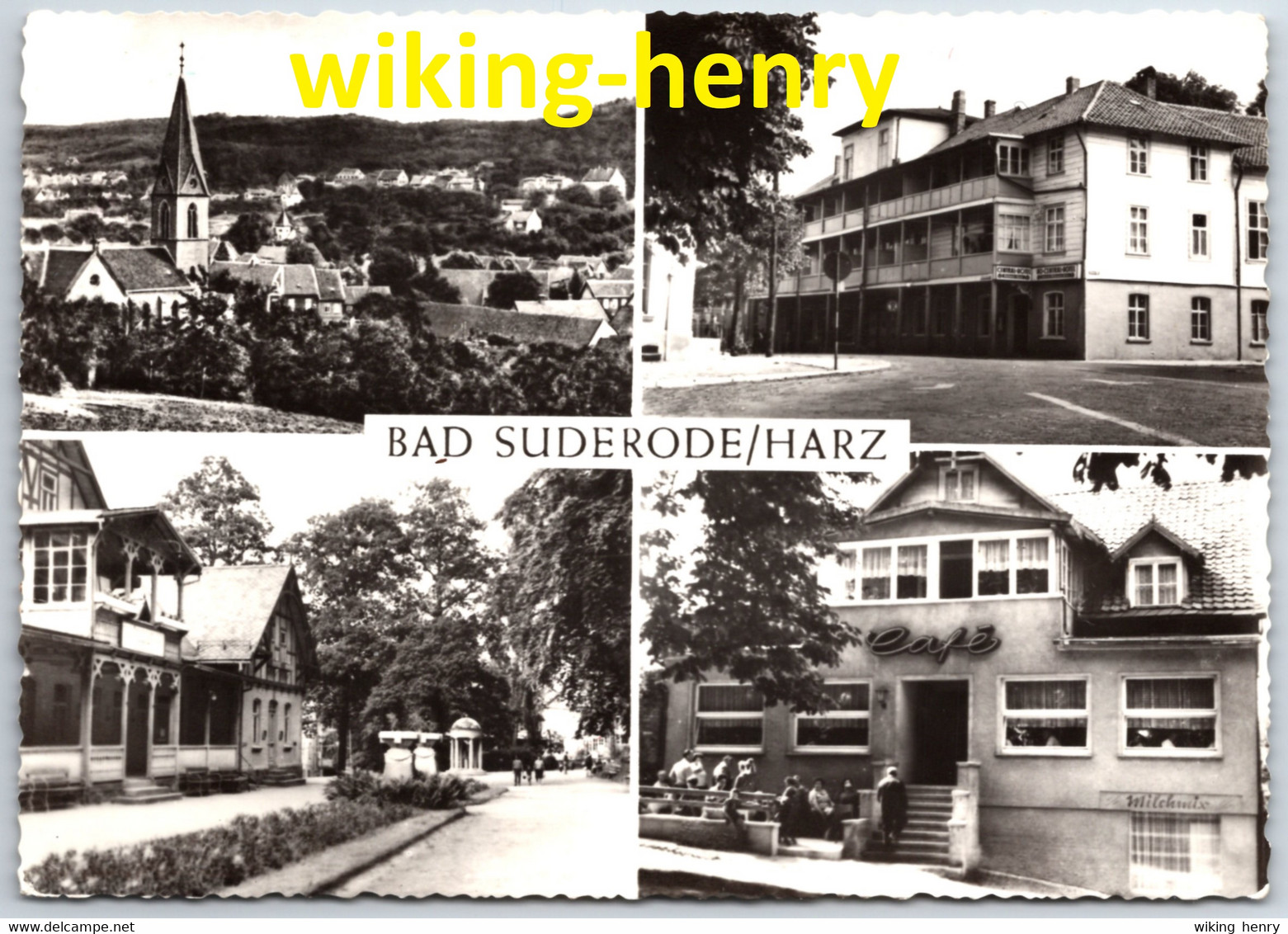 Quedlinburg Bad Suderode - S/w Mehrbildkarte 9   Mit Central Hotel Und Café Forbrich - Quedlinburg