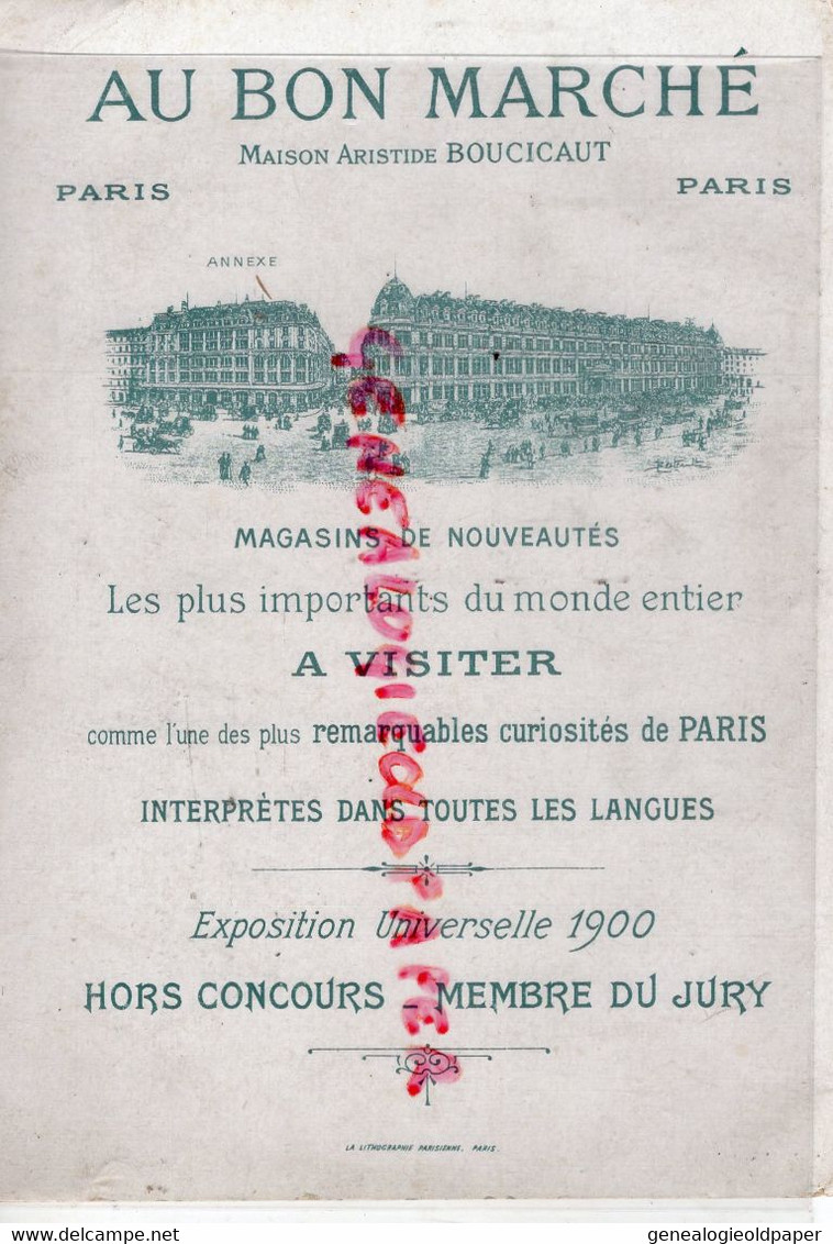 CHROMO AU BON MARCHE - GULLIVER ROI DES LILLIPTUTIENS  - MAISON ARISTIDE BRIAND PARIS EXPOSITION 1900 - Au Bon Marché