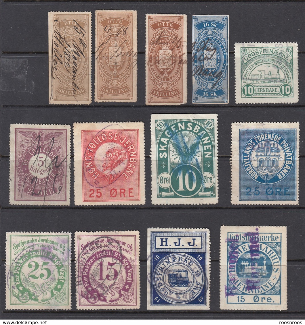 DANEMARK PETIT LOT - FISCAUX ET CHEMIN DE FER - Revenue Stamps