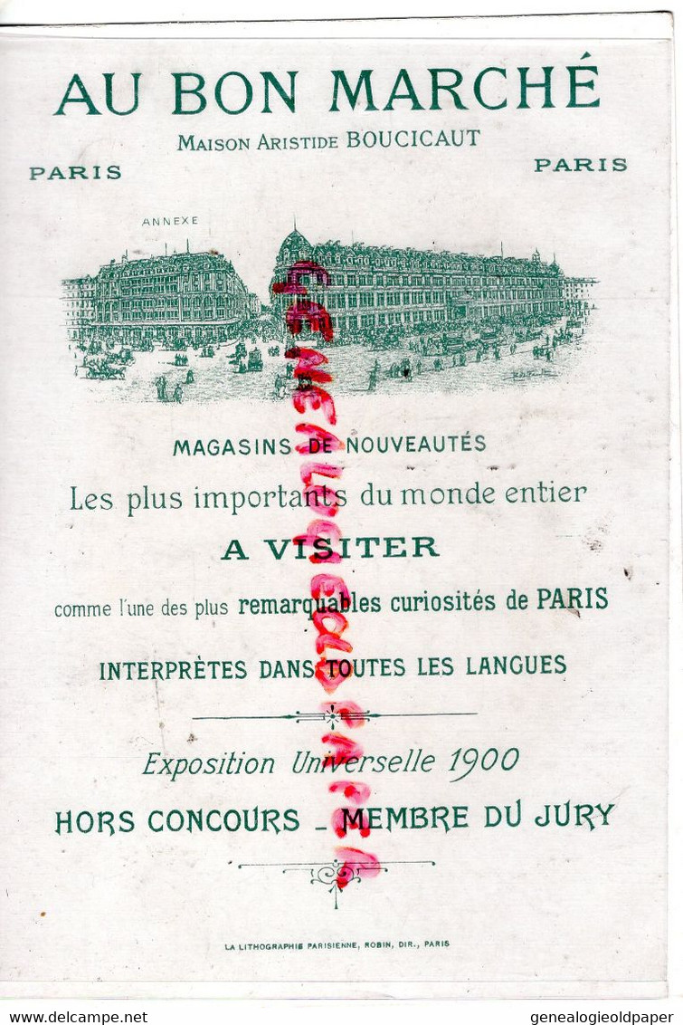 CHROMO AU BON MARCHE - BARBE BLEUE - MAISON ARISTIDE BRIAND PARIS - EXPOSITION UNIVERSELLE 1900 - Au Bon Marché