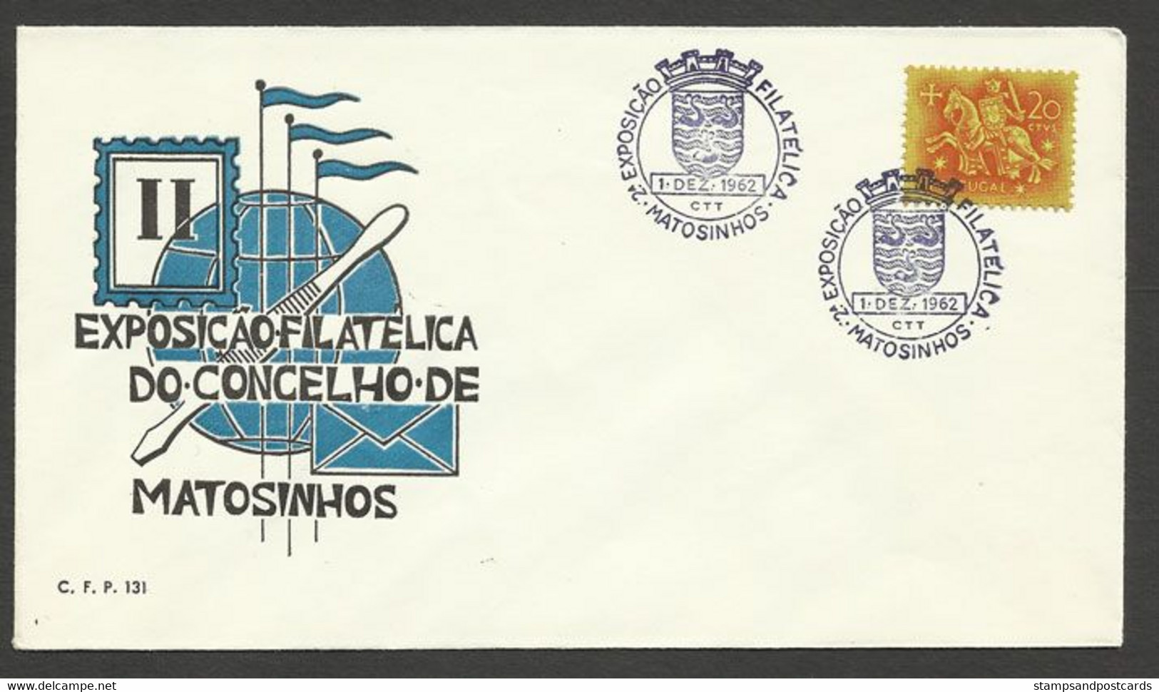 Portugal Cachet Commémoratif  Expo Philatelique Armoires Matosinhos 1962 Event Pmk Philatelic Expo Coat Of Arms - Flammes & Oblitérations