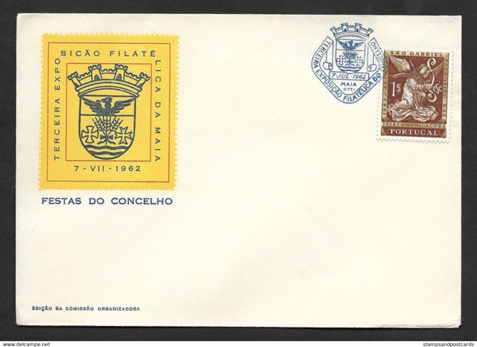 Portugal Cachet Commémoratif  Expo Philatelique Maia 1962 Event Postmark Maia Philatelic Expo - Postal Logo & Postmarks