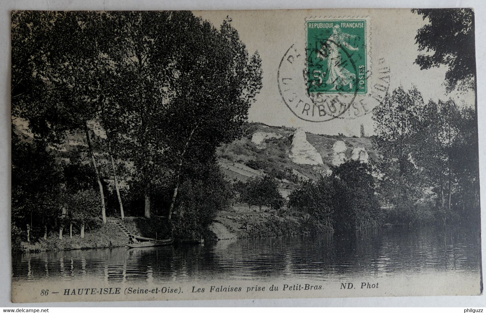 Carte Postale CPA 95 HAUTE ISLE LES FALAISES PRISE DU PETIT BRAS ND 86 - Haute-Isle