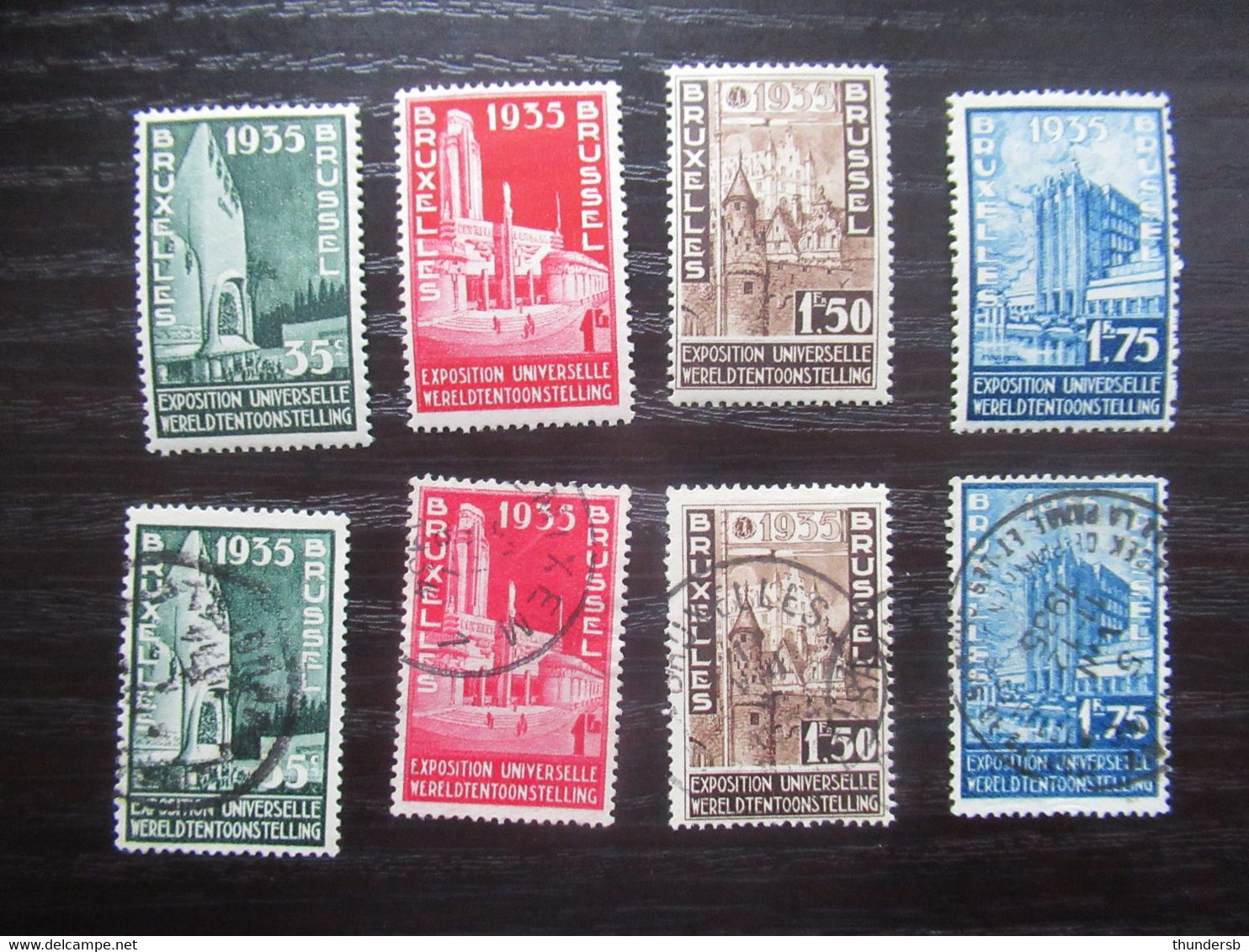 386/89 'Expo 1935' - Ongebruikt * En Gestempeld - Côte: 16,5 Euro - Unused Stamps