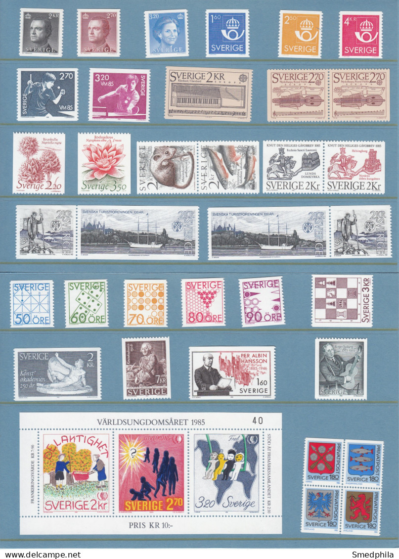 Sweden 1985 - Full Year MNH ** - Komplette Jahrgänge