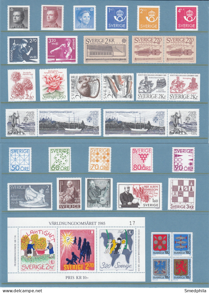 Sweden 1985 - Full Year MNH ** - Annate Complete