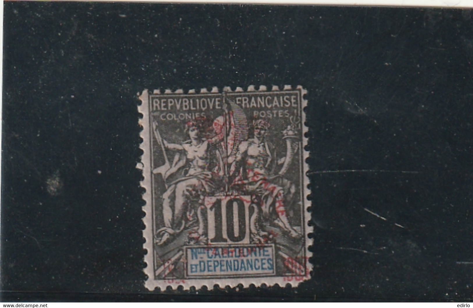 ///  FRANCE  ///    Nouvelle Calédonie N°  72  Noir 10cts S Rouge - Used Stamps