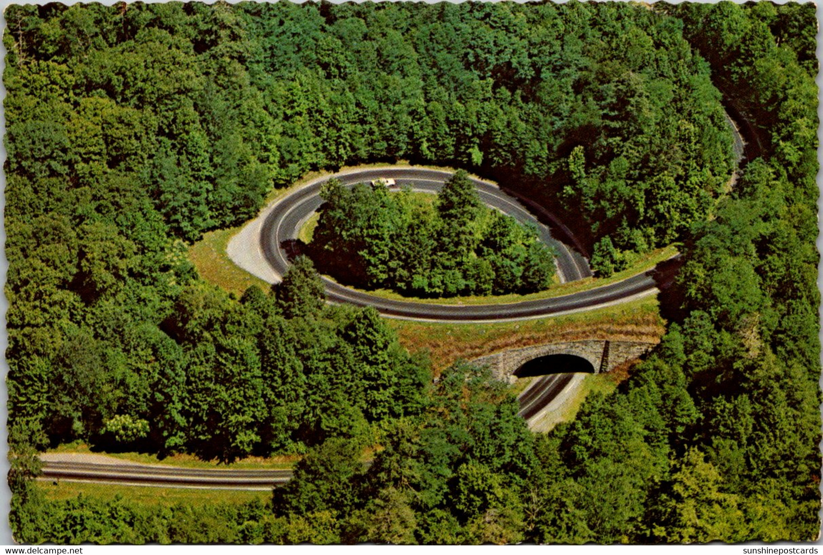 Tennessee Smoky Mountains Helicopter View Of The Loop On U S Highway 441 - Smokey Mountains