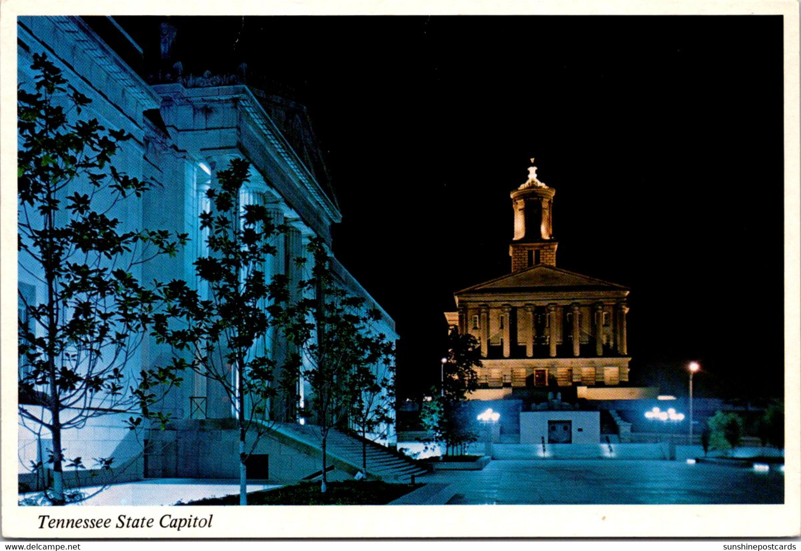 Tennessee Nashville State Capitol Building At Night - Nashville
