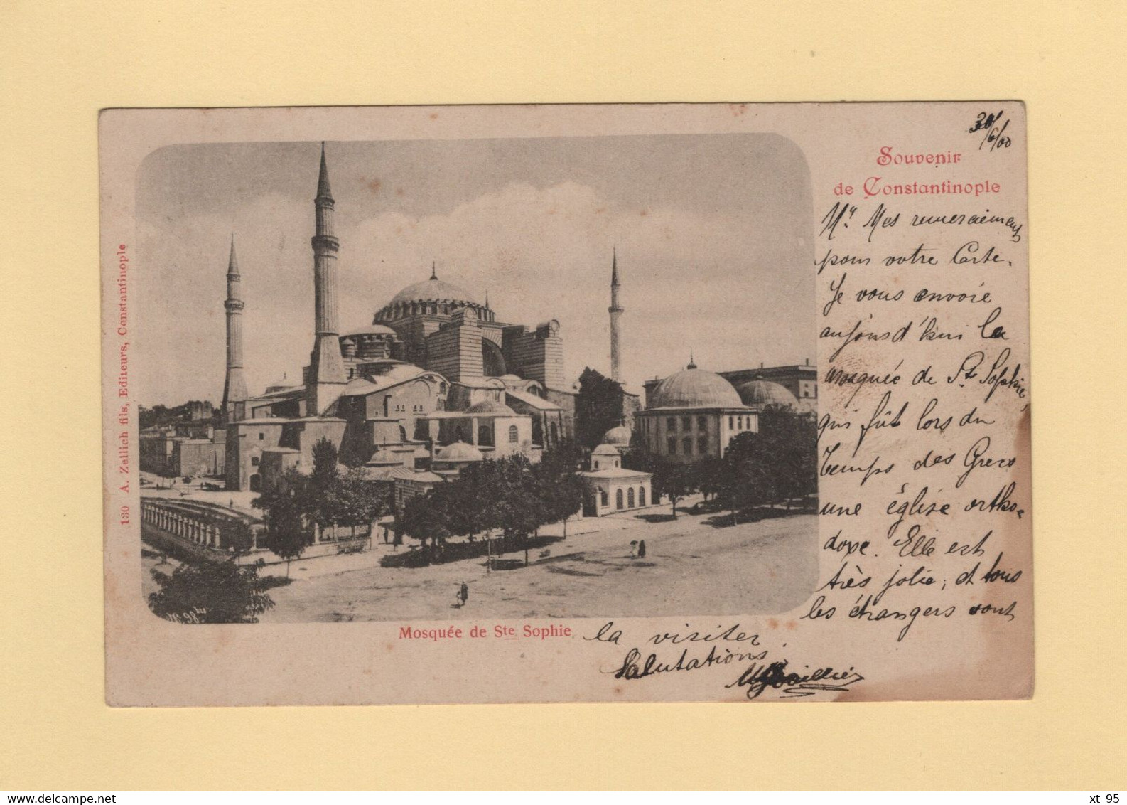 Turquie - Pera Grande Rue - 1900 - Galata - Destination France - Cartas & Documentos