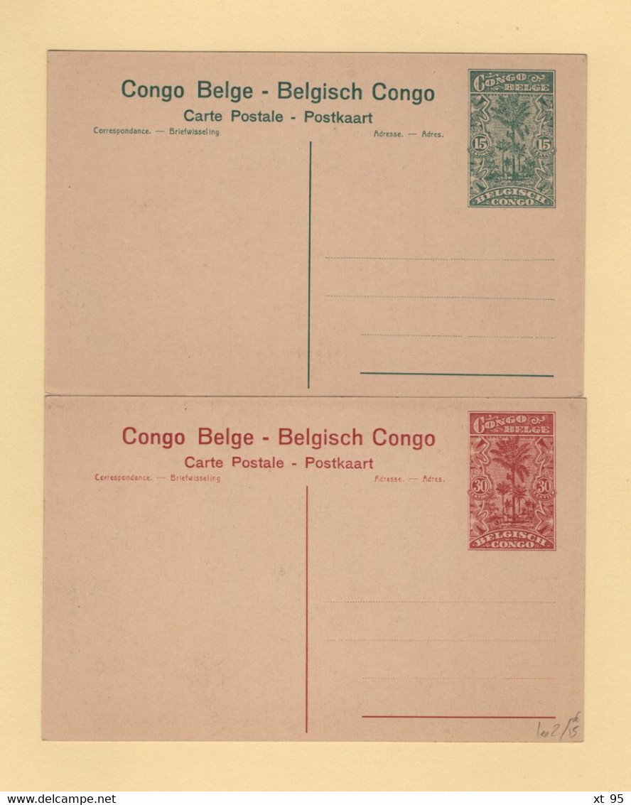 Congo Belge - 2 Entiers Postaux Neufs - Enteros Postales