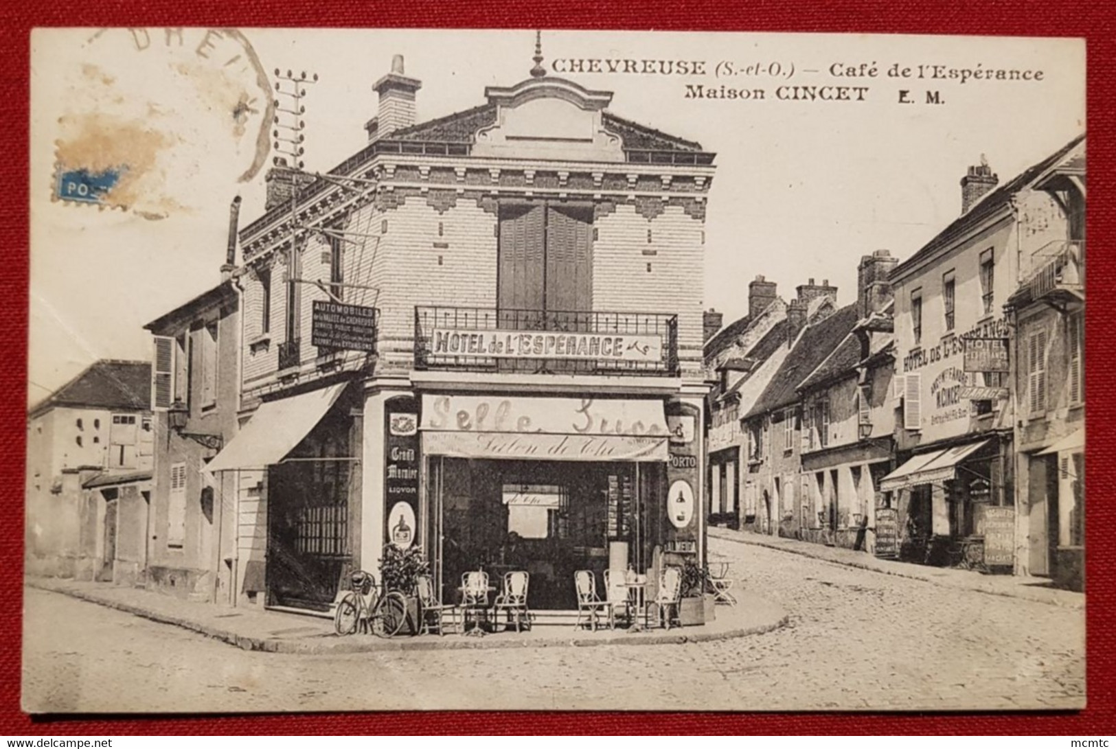 CPA Abîmée   - Chevreuse -(S.-et-O.) - Café De L'espérance - Maison Cincet - Chevreuse