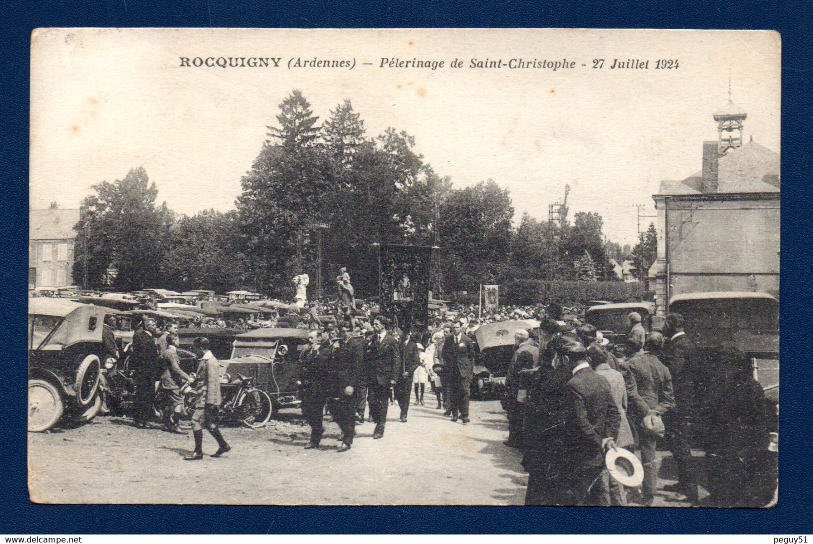 08. Rocquigny. Pèlerinage De Saint-Christophe ( Bénédiction Des Automobiles).7 Juillet 1924.  1929 - Andere & Zonder Classificatie