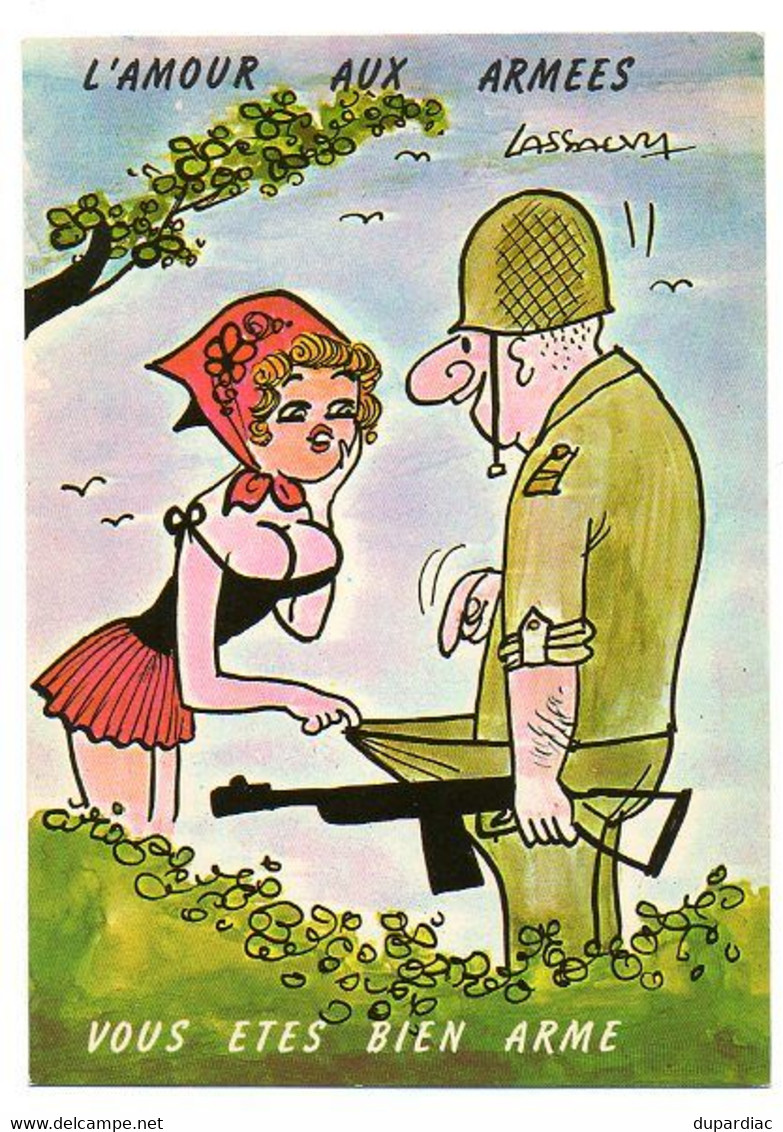 Illustrateur LASSALVY -- L'Amour Aux Armées : Série Complète De 7 Cartes,  (humour Grivois Militaire, Sexe, Nus). - Lassalvy