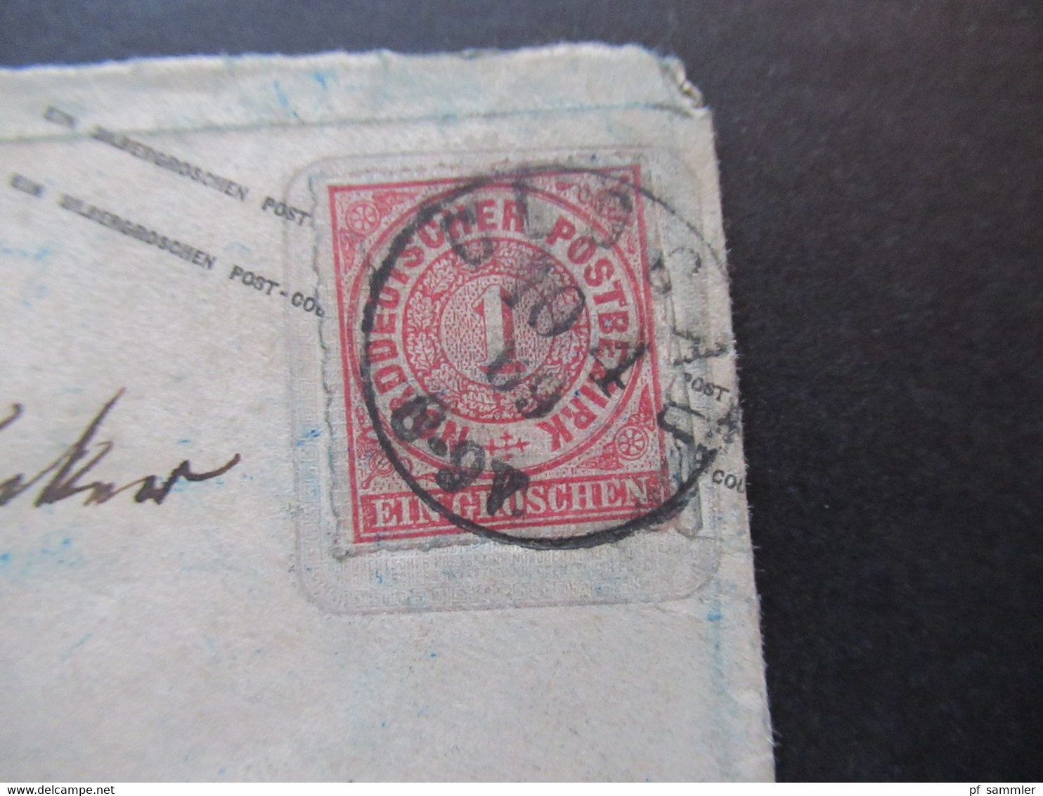 AD NDP 1869 Aufbrauchsausgabe 1 Gr. Auf Umschlag Von Preussen Ausgabe 1863 Stempel Glogau Nach Reichenbach - Enteros Postales