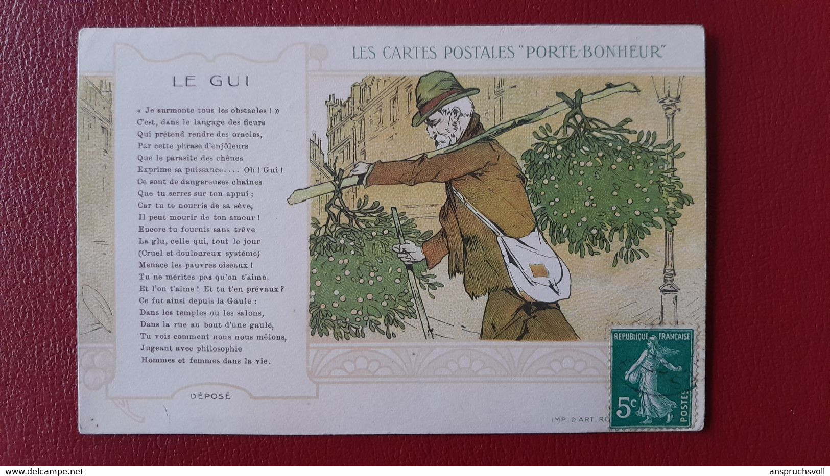 CPA - FANTAISIES - LES CARTES POSTALES PORTE-BONHEUR - LE GUI - Plantes Toxiques