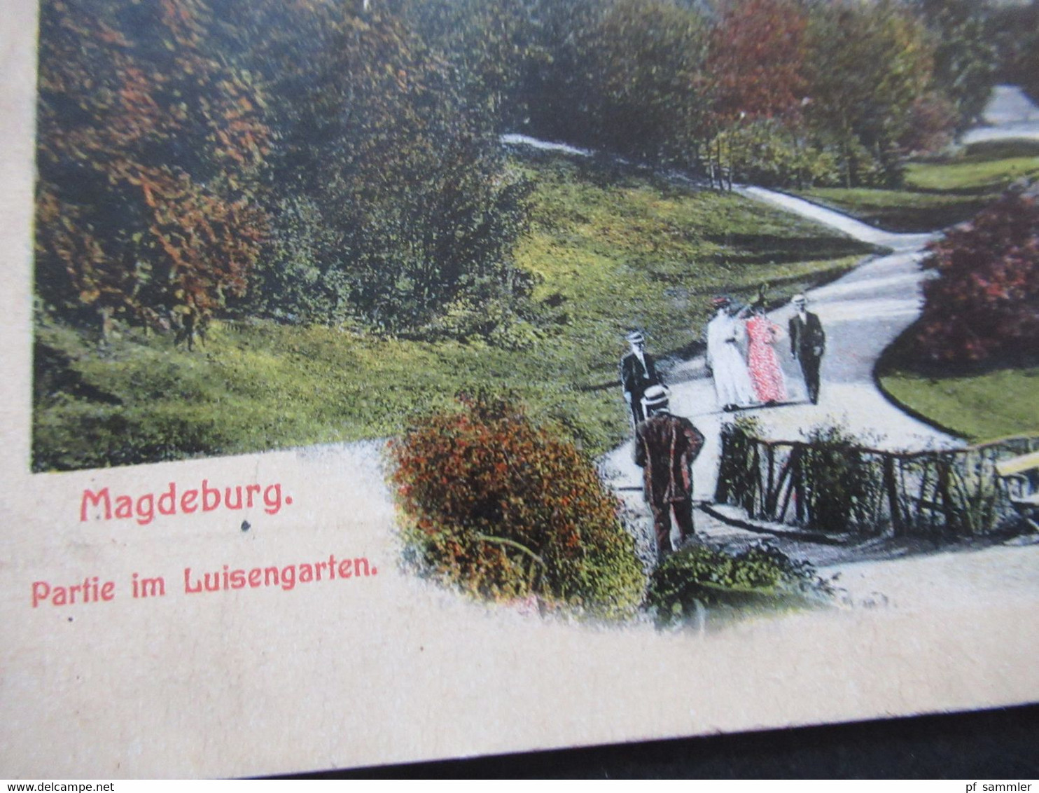 DR 1910 AK Magdeburg Partie Im Luisengarten Elite Ansichtskarte Verlag R. Lederbogen, Halberstadt - Maagdenburg