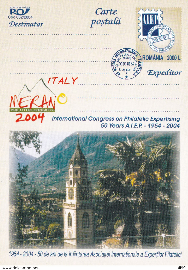 A23041 - MERAN INTERNATIONAL PHILATELIC EXHIBITION 2004 ROMANIA CARD - Exposiciones Filatélicas