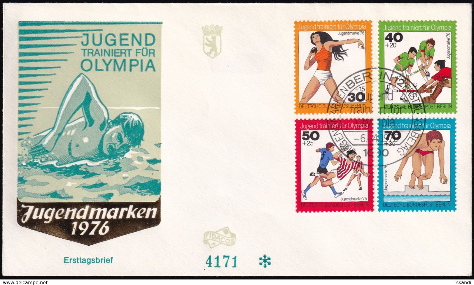 BERLIN 1976 Mi-Nr. 517/20 FDC - 1971-1980