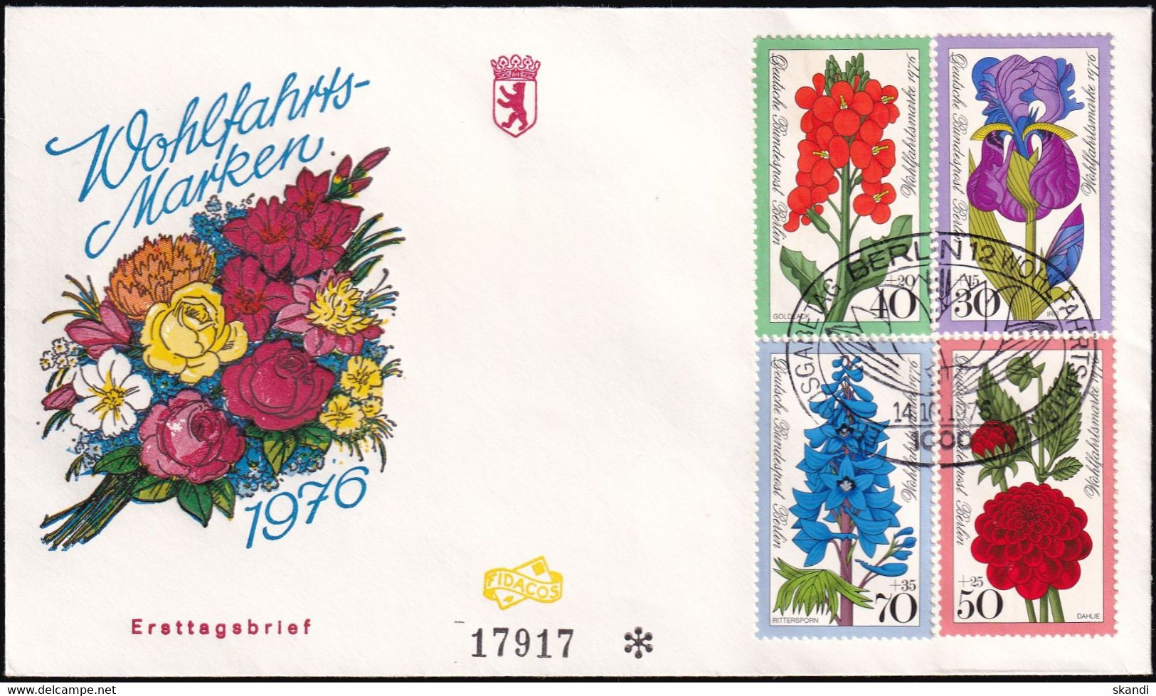 BERLIN 1976 Mi-Nr. 524/27 FDC - 1971-1980