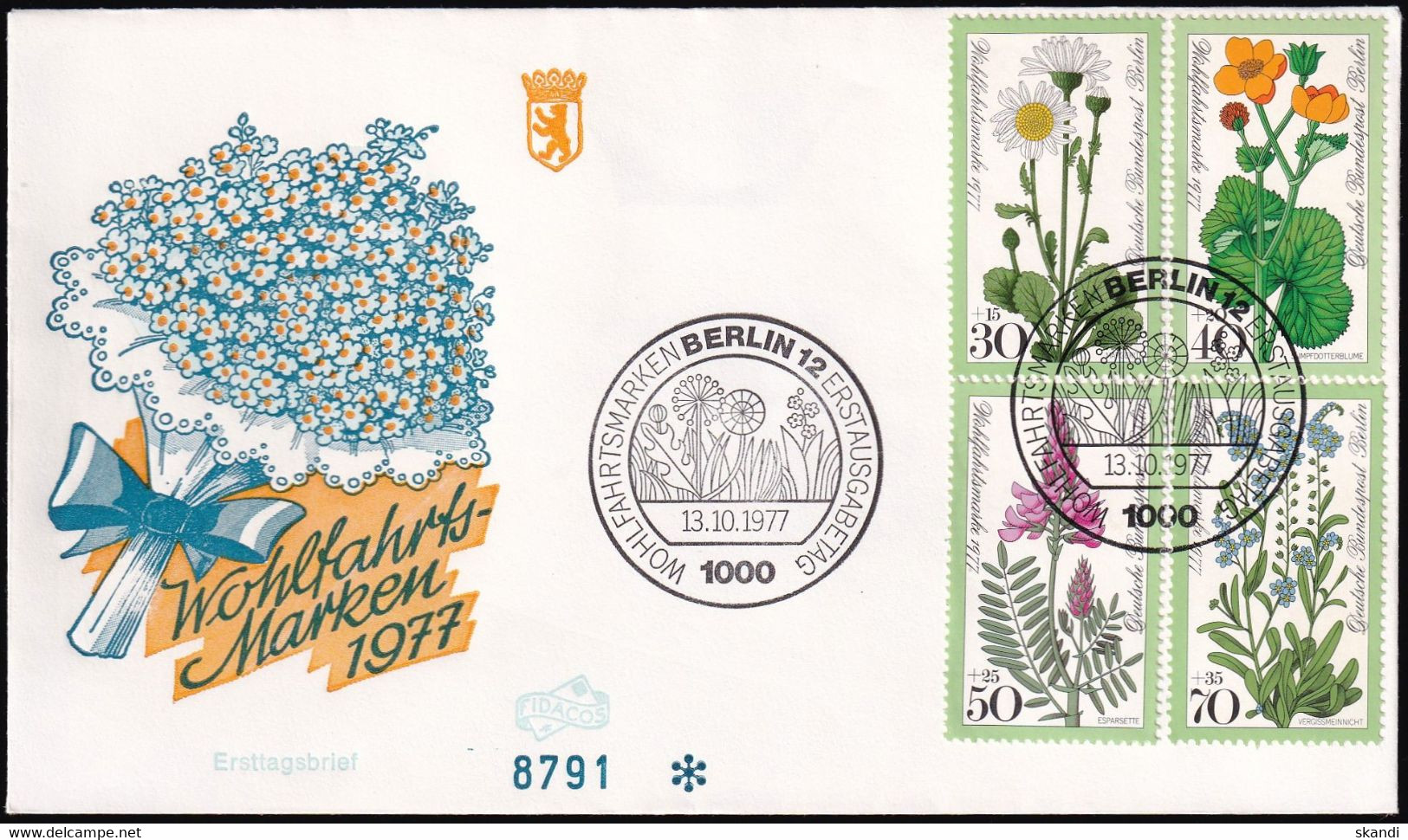 BERLIN 1977 Mi-Nr. 556/59 FDC - 1971-1980