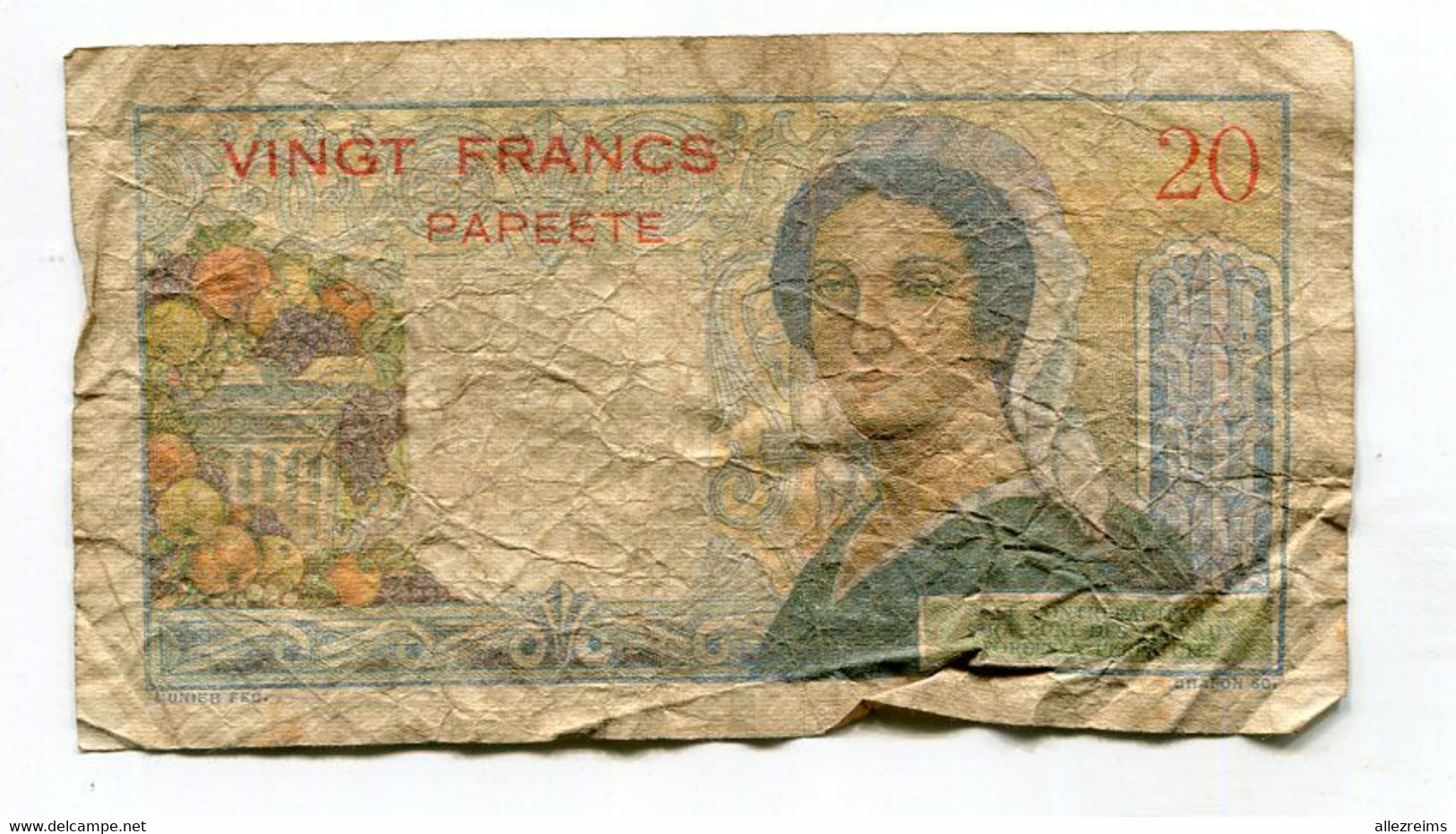 Billet De 20 F  PAPEETE   Polynésie Française - Papeete (Polynésie Française 1914-1985)