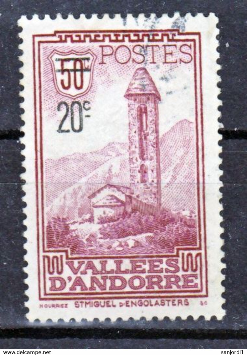 Andorre  46 Oblitéré Engolaster Chapelle  1935 Used TB  Cote 19 - Oblitérés