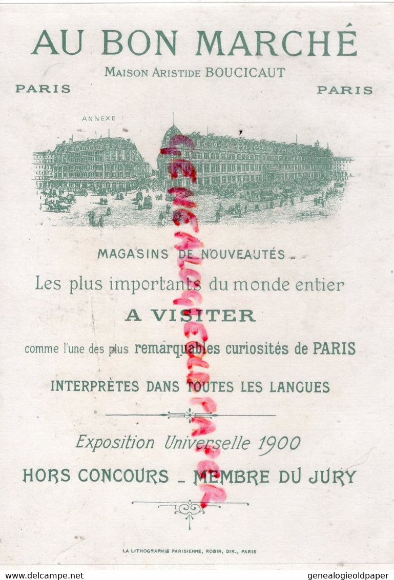 CHROMO AU BON MARCHE - BARBE BLEUE - MAISON ARISTIDE BRIAND PARIS - EXPOSITION UNIVERSELLE 1900 - Au Bon Marché