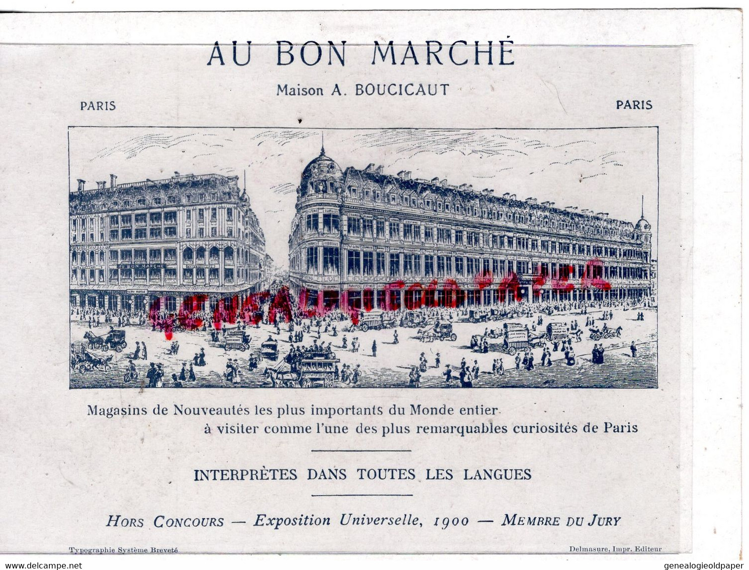 CHROMO AU BON MARCHE - ALI BABA ET LES 40 VOLEURS- MAISON BOUCICAUT  EXPOSITION UNIVERSELLE 1900 - Au Bon Marché