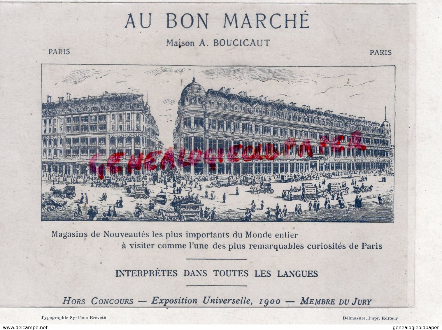 CHROMO AU BON MARCHE - ALI BABA ET LES 40 VOLEURS- MAISON BOUCICAUT  EXPOSITION UNIVERSELLE 1900 - Au Bon Marché