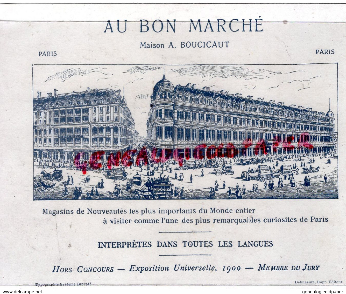 CHROMO AU BON MARCHE - ALI BABA ET LES 40 VOLEURS- MAISON BOUCICAUT  EXPOSITION UNIVERSELLE 1900 - Au Bon Marché